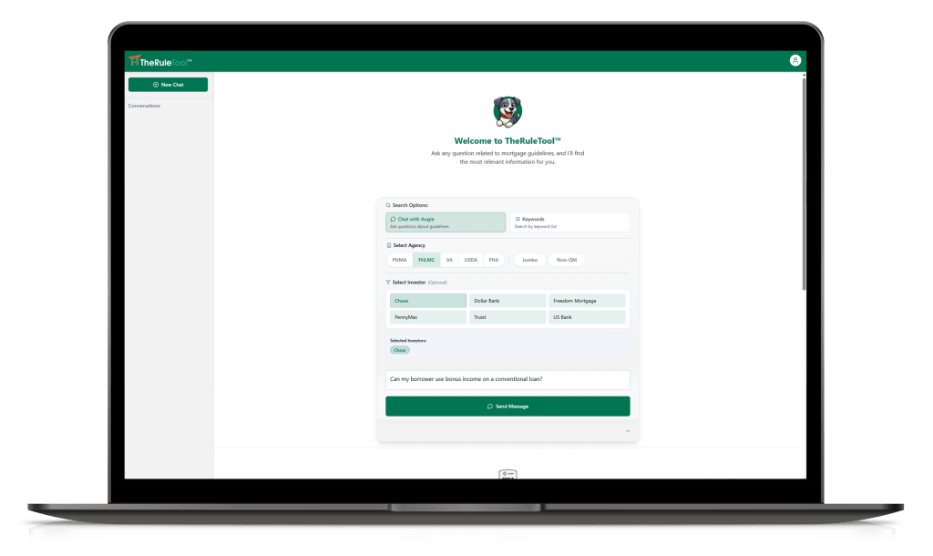 Freddie Mac guidelines search