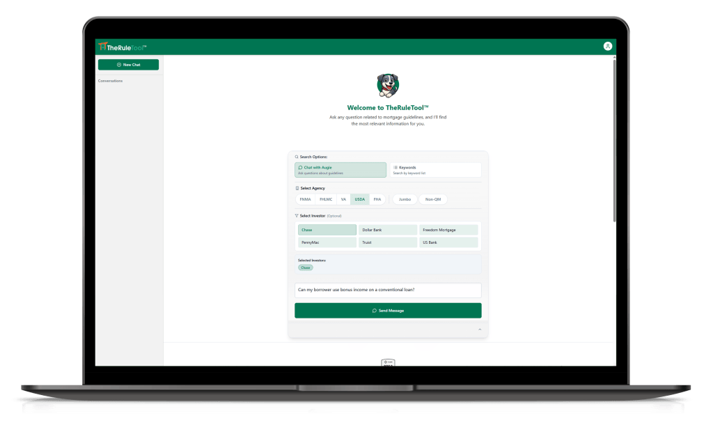 USDA loan guidelines
